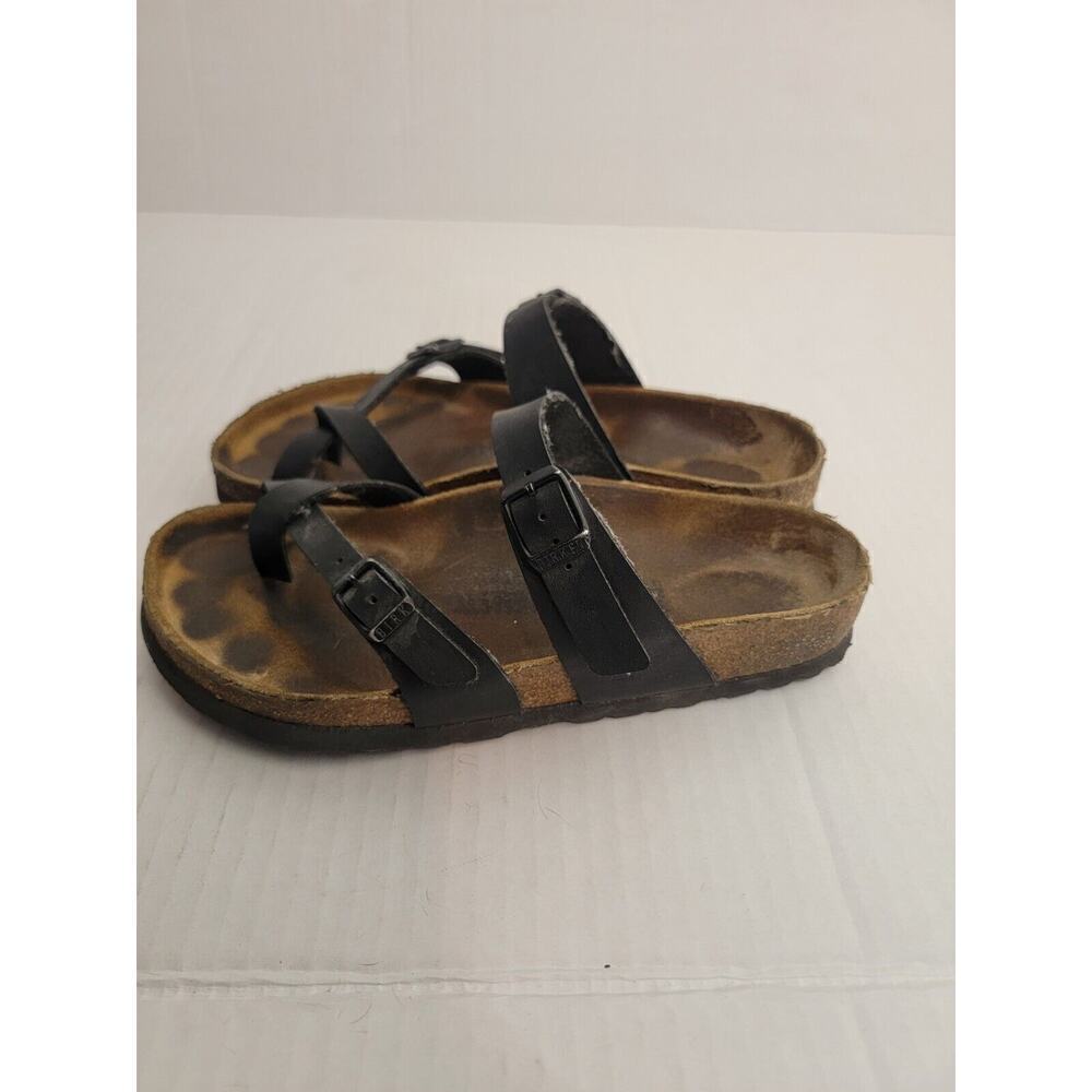 Birkenstock Sandals Womens 37/6 Mayari Birko-Flor Black Birken